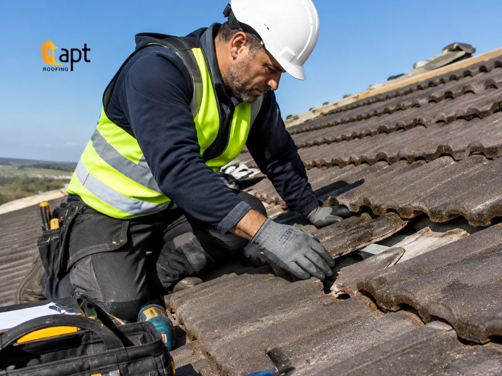 Roofing professional inspecting tiled roofing for damaged tiles and maintenance issues. roofing sydneyroofer in sydney, roofers sydney, residential roofing sydney, roofing contractors sydney, roofing repairs sydney, roof repairs service in sydney, roof maintenance in sydney